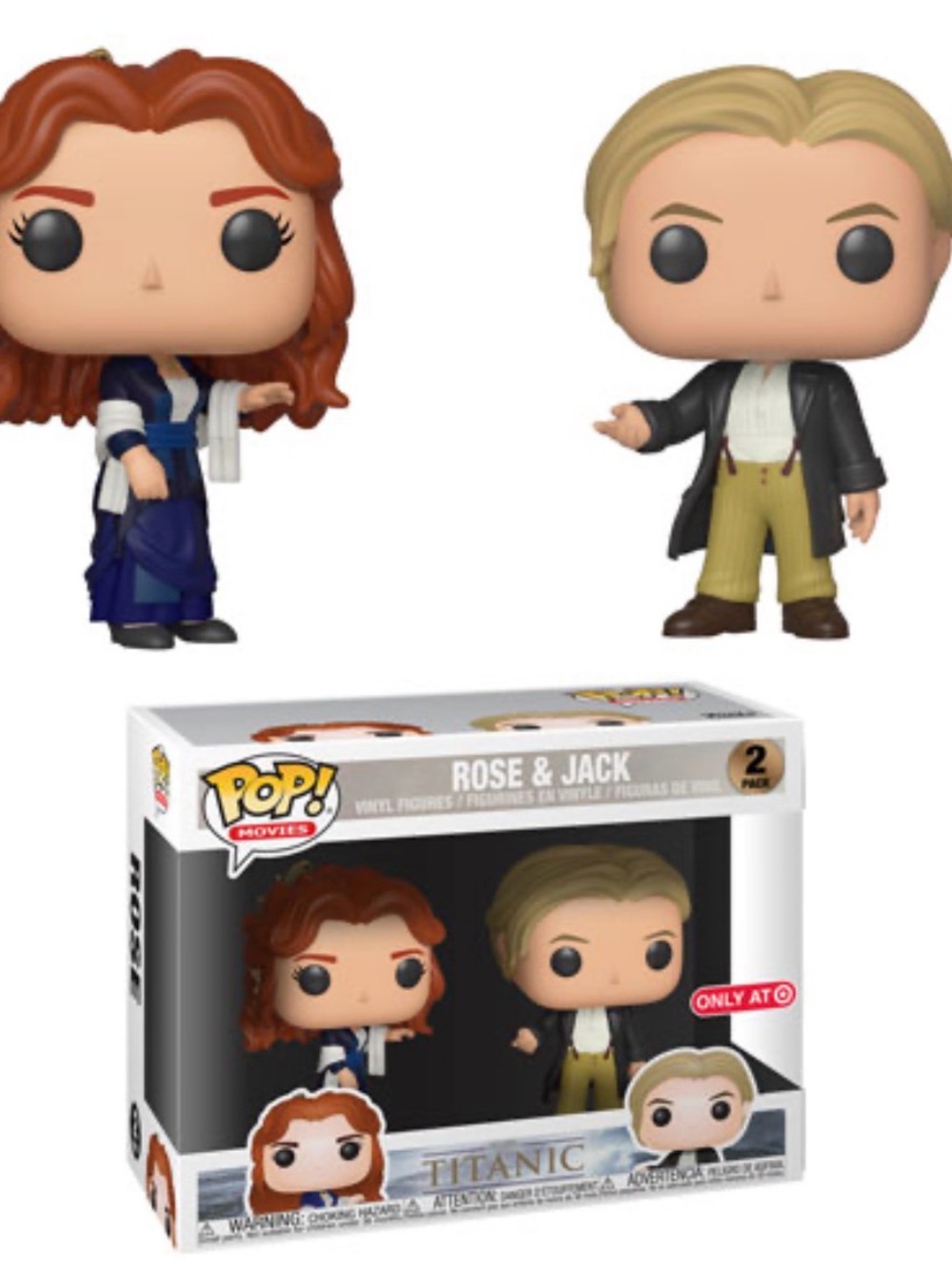 2019 Vaulted New in Box Target Exclusive Titanic “Jack And Rose” Funko 2-Pop Set